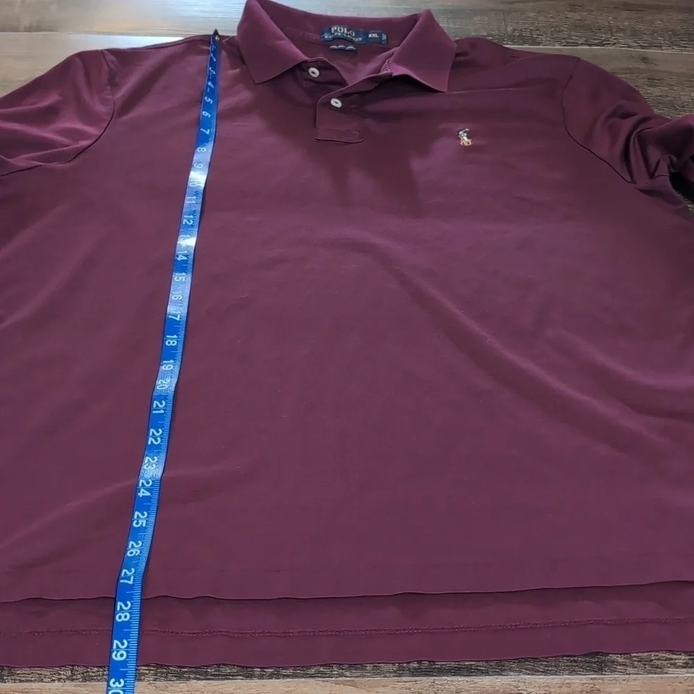 Polo Ralph Lauren Pima Soft Touch Shirt Long Sleeve Polo Size XXL in Oxblood